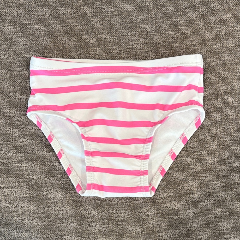 GAP Pink & White Watermelon Ruffle Rashguard Two-Piece Swim Set - Picture 6 of 7